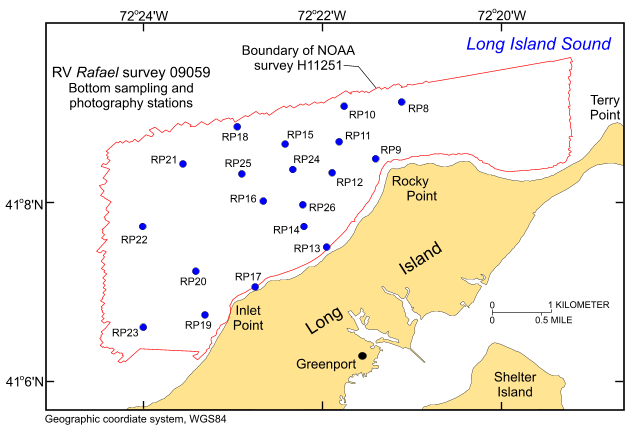 Figure 12. A map of the location of sampling and photograph stations.