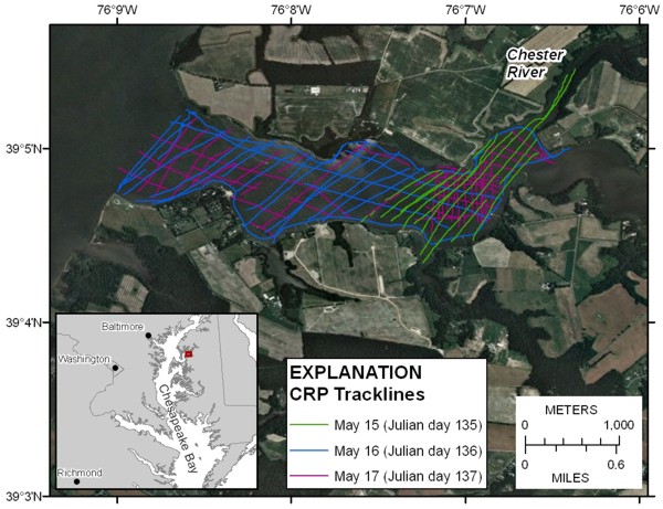 Figure 1, location map showing the CRP survey tracklines.
