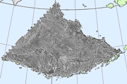 The U.S. EEZ Bering Sea area GLORIA sidescan-sonar mosaic.