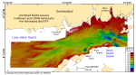 Thumbnail image of figure 11 and link to larger figure. A bathymetry map of eastern Long Island Sound.