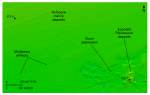 Thumbnail image of figure 23 and link to larger figure. An image of bathymetric data showing scour.
