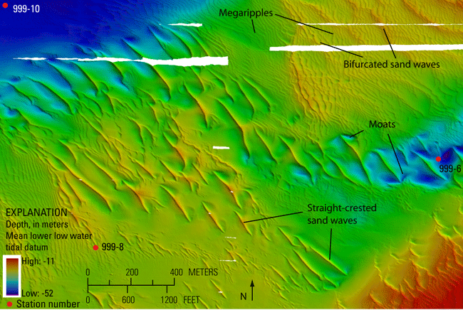 Figure 21. Image of sand waves in the study area.
