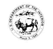 U.S. Department of the Interior logo with buffalo picture.
