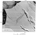 Figure 12.—Ice shelf. Landsat 1 MSS image of the Filchner Ice Shelf, Antarctica (for an extended caption see Chapter B of “Satellite Image Atlas of Glaciers of the World,” p. B103, fig. 76). 