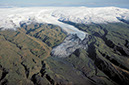Figure 22.—B, Oblique aerial photograph of Sólheimajökull on 30 October 1985 by Oddur Sigurðsson, Icelandic Meteorological Office. (From the “Geographic Names of Iceland’s Glaciers: Historic and Modern” (Sigurðsson and Williams, 2008, cover page and p. 181, fig. 171)). 