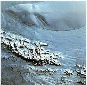 Landsat 1 MSS image of the Sentinel Range, Ellsworth Mountains,a dn Rutford Ice Stream, 