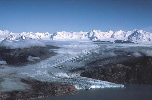 Oblique aerial photograph, Glaciar Viedma, Southern Patagonian Ice Field