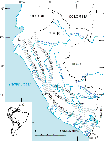 Glacierized areas of Peru