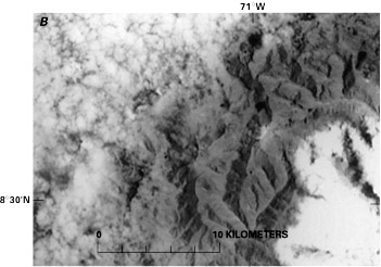 Landsat 5 MSS image of the Sierra Nevada de Merida glaciers