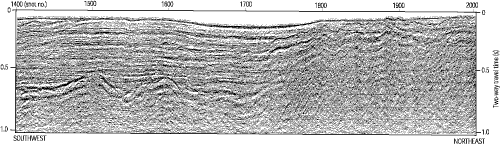 Figure 26C.  Geological Survey of Canada Line 35, seismic-reflection profile (airgun source), eastern Strait of Juan de Fuca - Uninterpreted.