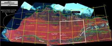 False-color composite Landsat image of northern Alaska