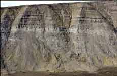 Exposure of upper part of Schrader Bluff Formation at Shivugak Bluff, along Colville River east of Umiat
