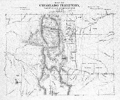 Map of Colorado Territory, dated 1861. Courtesy Denver Public Library, &
