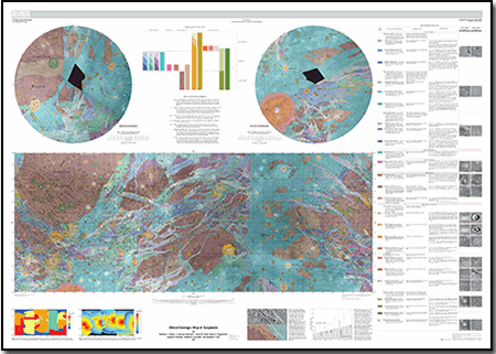 Geologische Karte von Ganymed auf Basis von Voyager- und Galileo-Daten, Quelle: USGS/NASA