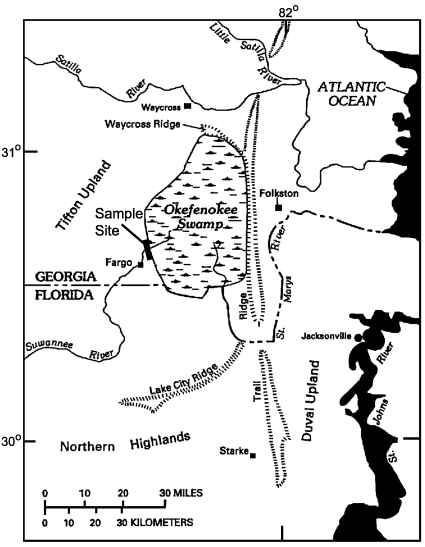 Suwannee River Map