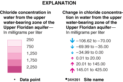 Explanation for the chloride concentration maps shown below. 