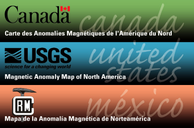 Graphic that states: Magnetic Anomaly Map of North America