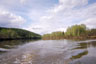 photo of the upstream view of the Kuskokwim River at Liskys Crossing near Stony River