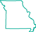 link to the Missouri Water Science Center home page in the shape of the state of Missouri.