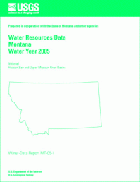 Coverpage for Volume 1 of the Montana Water Resources Databook for 2005