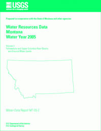 Coverpage for Volume 2 of the Montana Water Resources Databook for 2005