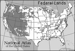 National Atlas, Federal lands