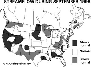Streamflow during September 1998