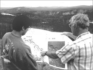 Field checking AVIRIS maps in Yellowstone