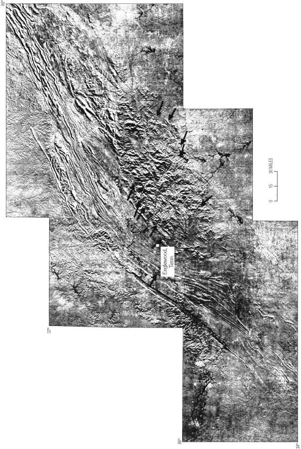 Figure 31 - ide-looking airborne radar image of the southern Appalachians