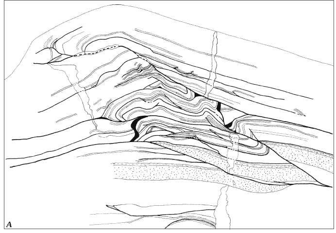 Figure 4A - Illustration of the scale of folds, faults, and ramps