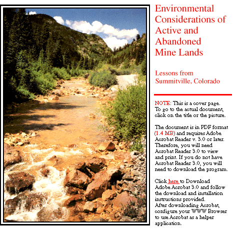 Bulletin 2220 - Environmental Considerations of Active and Abandoned Mine Lands -- Lessons from Summitville, Colorado