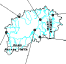 Map and 6 bar charts showing discharge