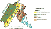 Map:Stream Chemistry and Ecology