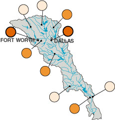 Map showing organochlorine pesticide concentrations in streambed sediments and aquatic biota.