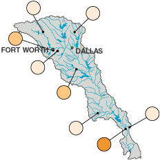 Map showing stream-habitat degradation.