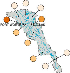 Map showing trace element concentrations in streambed sediments.