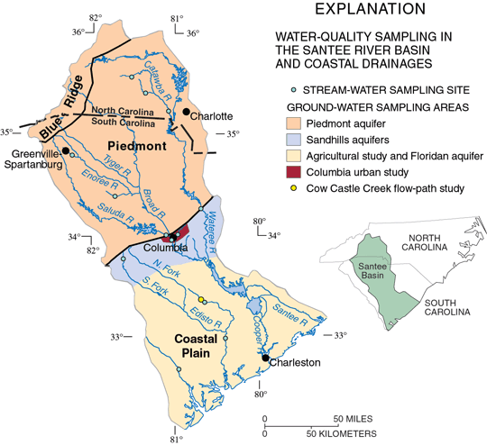 usgs-nawqa-water-quality-in-the-santee-river-basin-and-coastal-drainages-summary