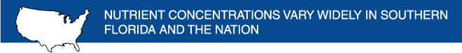 Banner: NUTRIENT CONCENTRATIONS VARY WIDELY IN SOUTHERN FLORIDA AND THE NATION