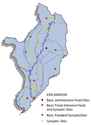 Map showing Stream Chemistry