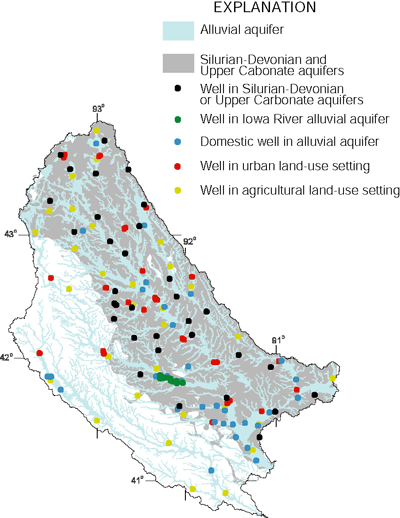 Map showing Stream Chemistry .