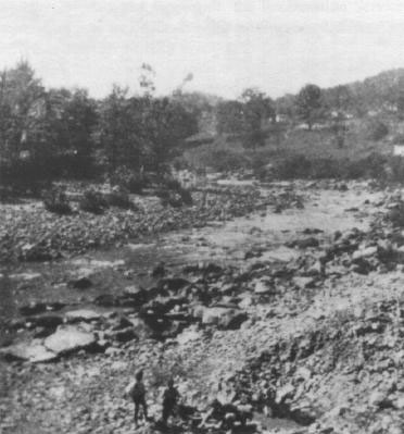 Figure 18. Photo shows pollution of the Potomac River by industrial wastes such as sawdust and tannery products was recognized by Survey hydrographers, 1897. 
