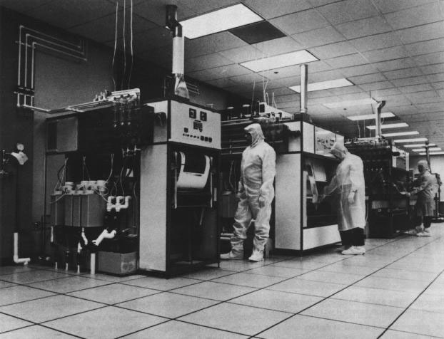 Figure 45. photo shows the photographic processing laboratory at the EROS Data Center, Sioux Falls, South Dakota, 1975.