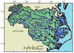 Map: nitrate concentrations in ground water