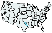 U.S. Map showing Trinity NAWQA Study Unit.