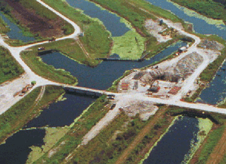 Complex canal system in northern Everglades.