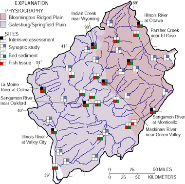 Map showing Stream Ecology