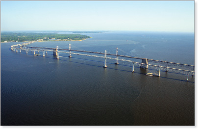 Chesapeake Bay Bridge. Photograph by Jane Thomas, IAN Image Library (www.ian.umces.edu/imagelibrary/).