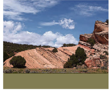 Photograph: The Nugget Sandstone near Derby Dome southeast of Lander, Wyoming.