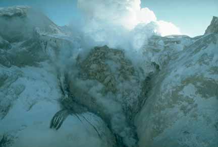 Photograph of lava dome in the summit crater