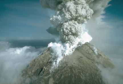 Photograph of eruption column
